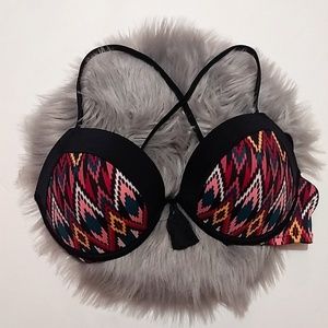 Shade & Shore Aztec Print Padded Bikini Top